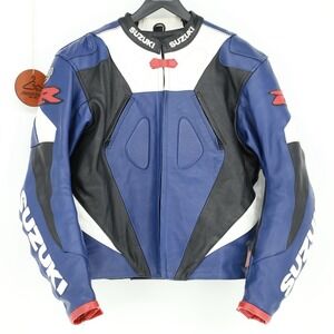 Suzuki Leather Motorcycle Racing Jacket Miline Superbike Wear CE Armor EU 62